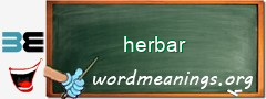 WordMeaning blackboard for herbar